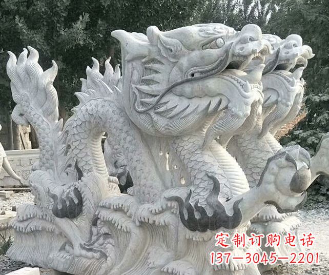 昆明优雅古典大理石生肖龙雕塑