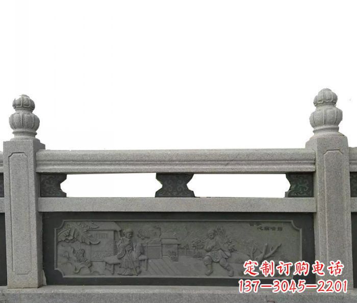 昆明中领雕塑艺术品-公园仿古石雕栏板