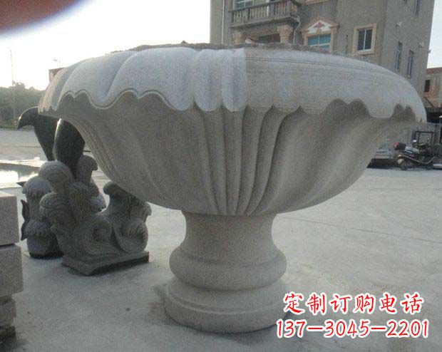 昆明高端大理石花盆雕塑