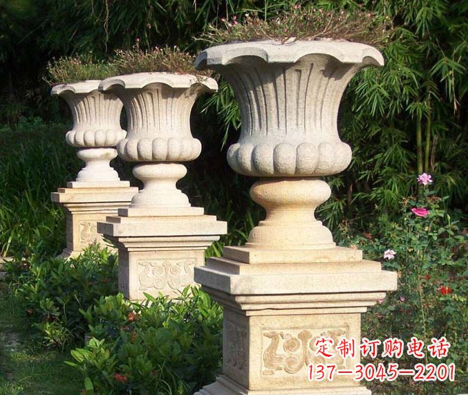 昆明高质量大理石花盆石雕