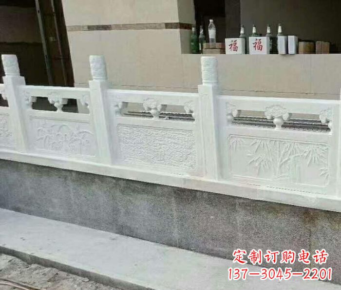 昆明公园景观大理石栏板石雕 (6)