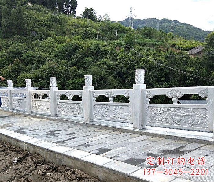 昆明公园景观大理石栏板石雕_2