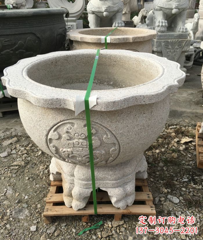 昆明高品质大理石水缸雕塑