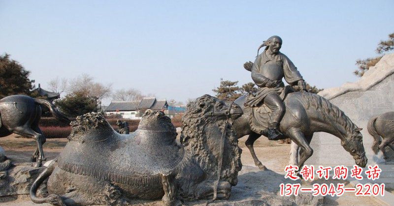 昆明精致古典 骑马雕塑