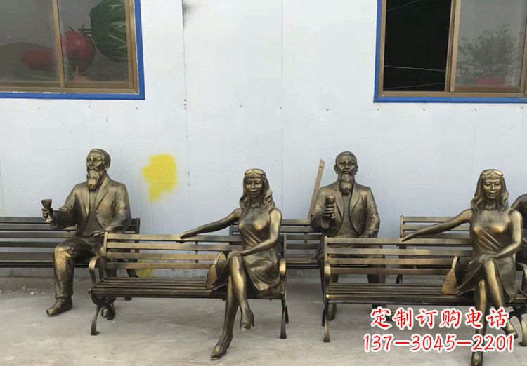 昆明唯美女性铜雕美女长椅