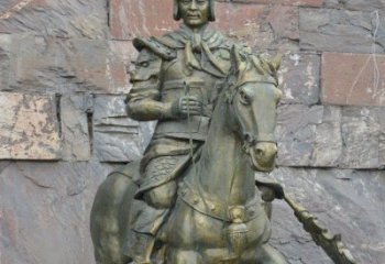 昆明公园纪念将军骑马铜雕