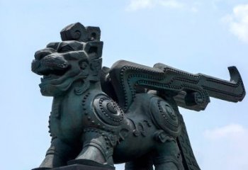 昆明中领雕塑-铜制獬豸雕塑