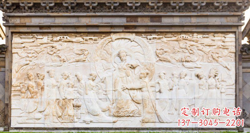 昆明中领雕塑:古代人物石浮雕影壁