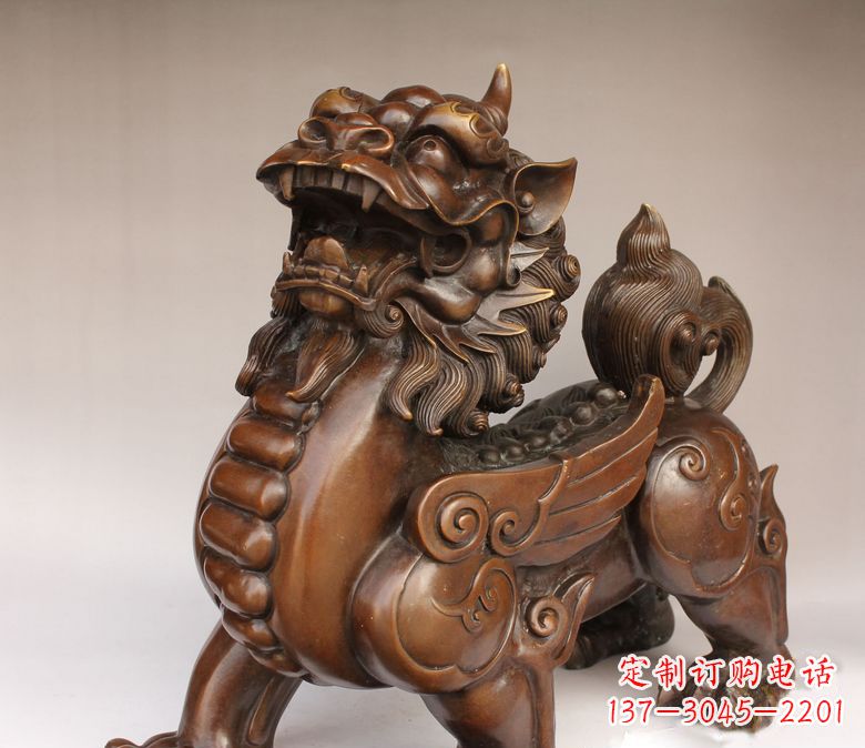 昆明古代神兽貔貅铜雕