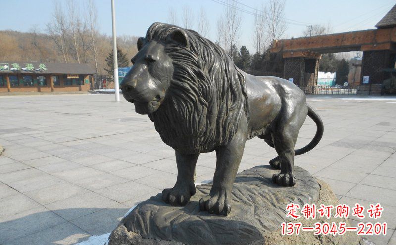昆明广场非洲狮动物铜雕
