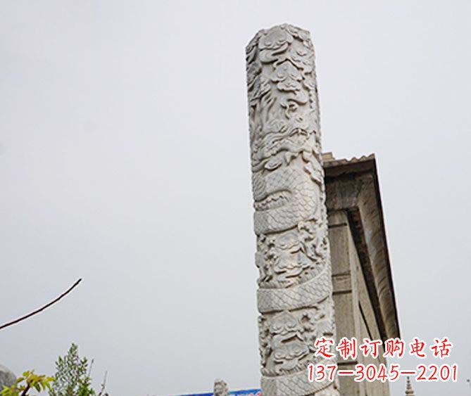 昆明精美艺术品,象征霸气,盘龙柱石雕