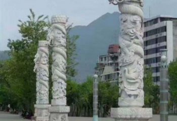 昆明定制精美的盘龙柱石雕
