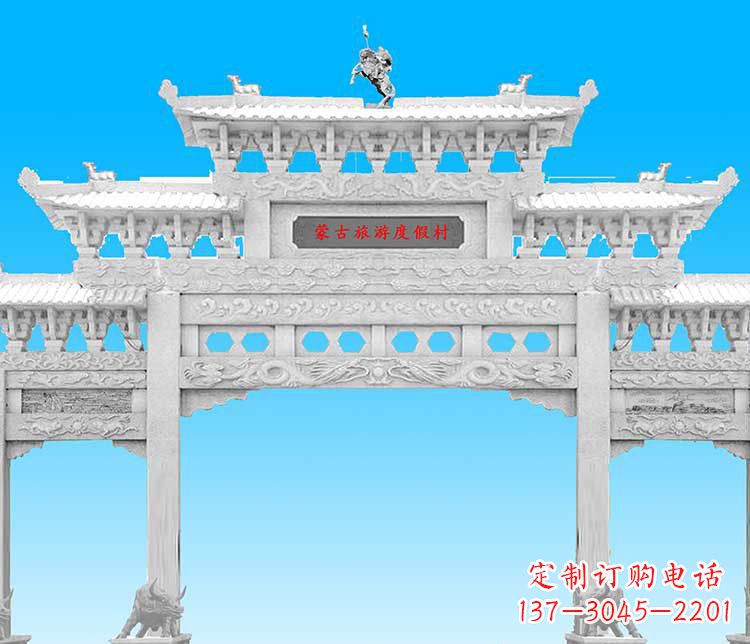 昆明汉白玉牌楼雕塑,传承经典之美