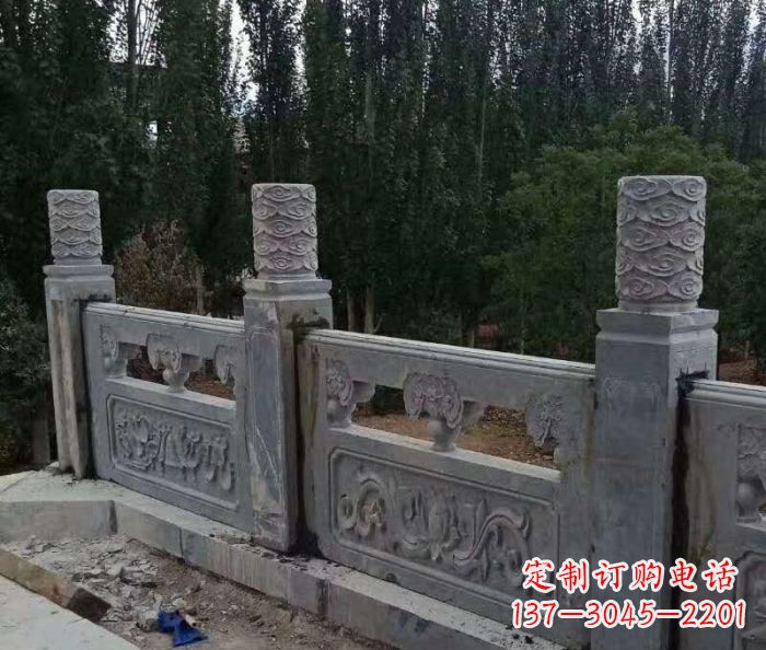 昆明定制石质护城河栏板雕塑