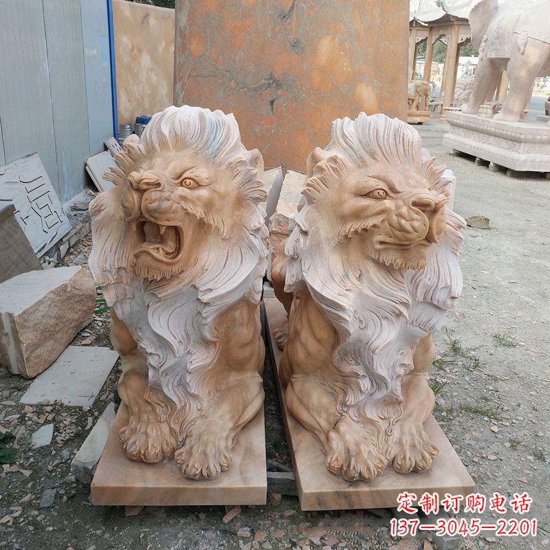昆明风格多样的狮子雕塑