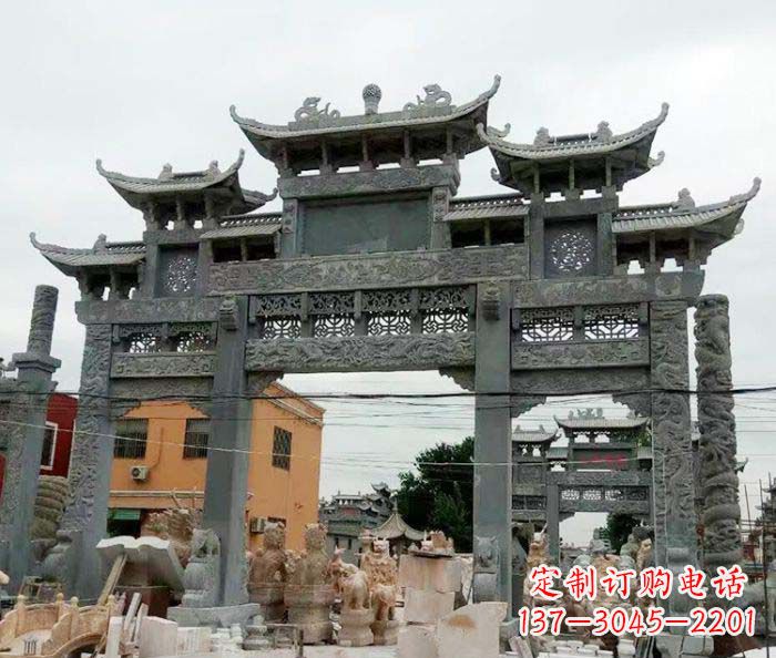 昆明石雕牌坊,精致雕塑让你完美点缀