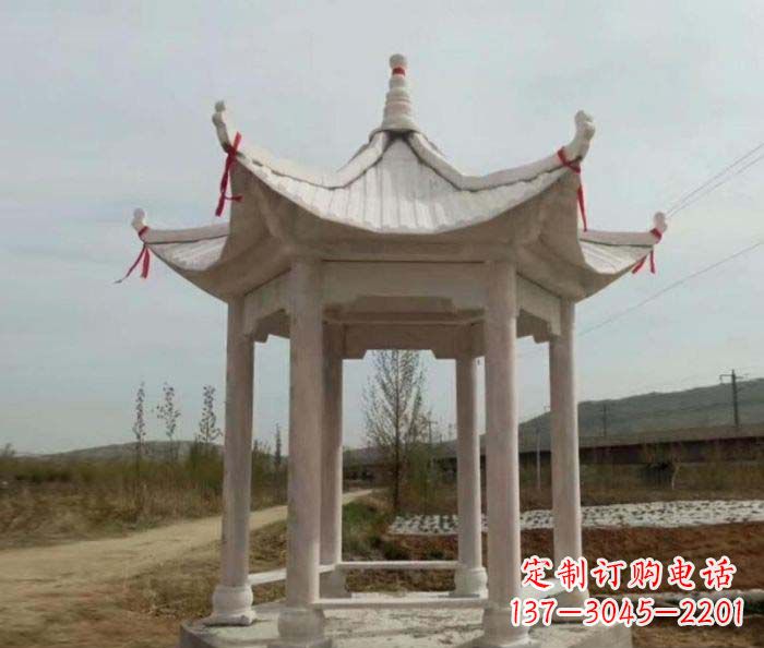 昆明六角石雕凉亭 (2)