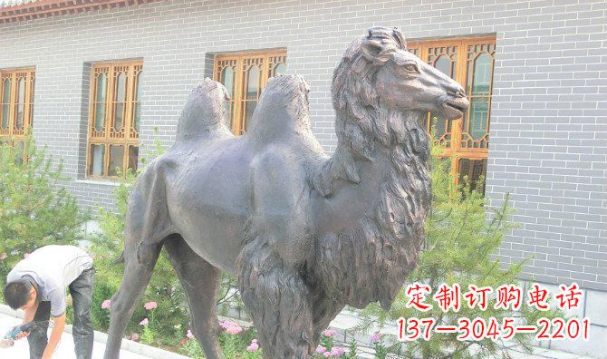 昆明精美的骆驼铜雕,提升您的公园气质