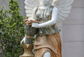 昆明精致高雅的汉白玉天使雕塑