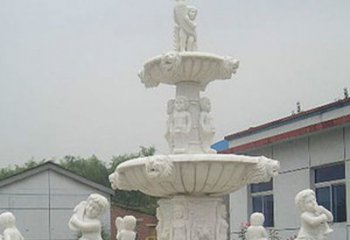 昆明汉白玉天使大型喷泉石雕