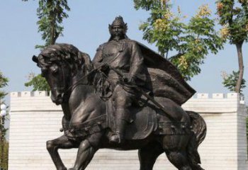 昆明将军骑马古代人物铜雕