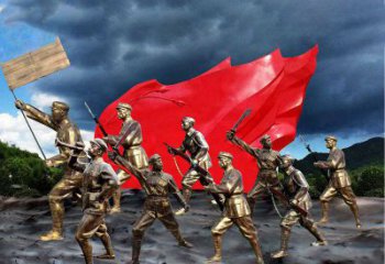 昆明纪念伟大革命先烈的红军雕塑