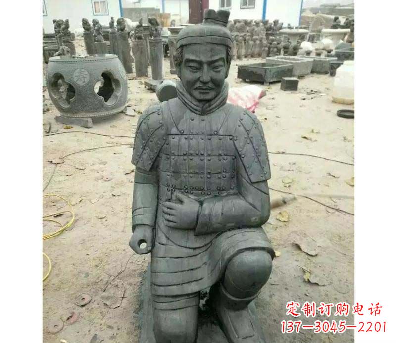 昆明青石仿古兵马俑雕塑,精巧细腻