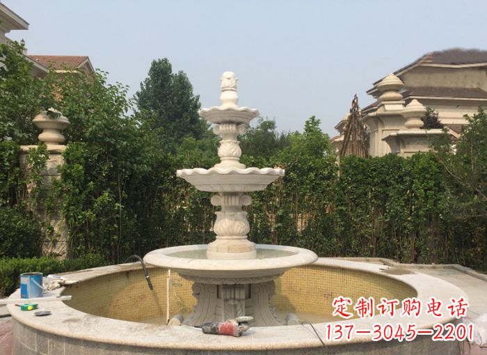 昆明三层喷泉公园石雕--唤醒公园原始的气息