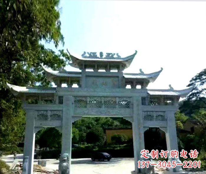 昆明艺术般的精美大理石牌坊雕塑,为您的家增添高雅气质