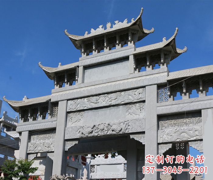 昆明定制牌坊石雕,纪念无价的美好记忆