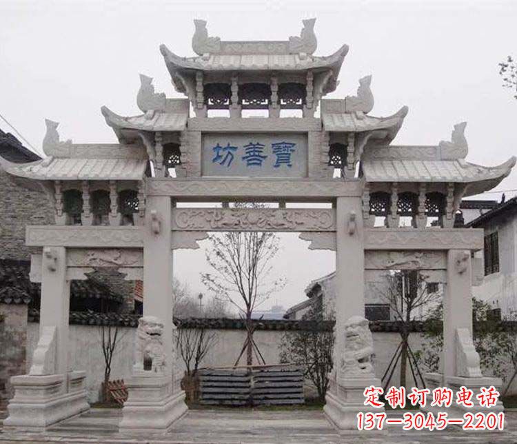 昆明领雕塑:精美石牌坊石雕艺术品