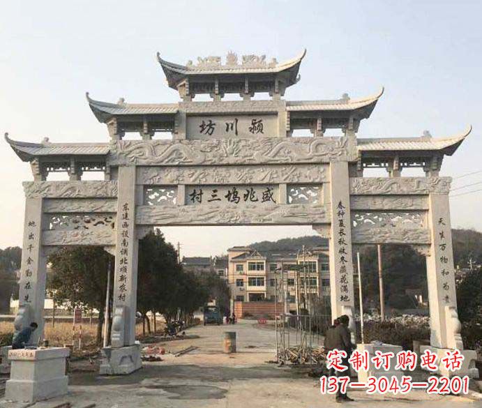 昆明特色大理石牌坊雕塑