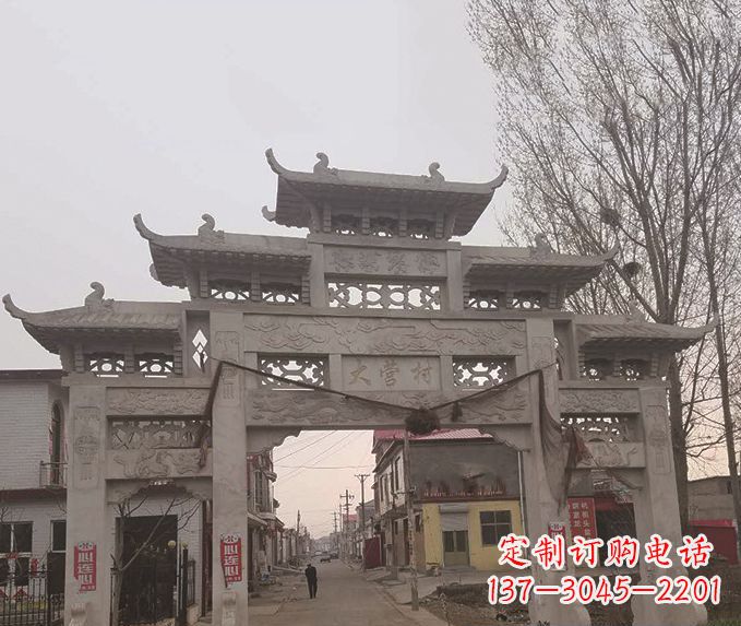 昆明精美牌坊石雕,定制精美属于您的雕塑