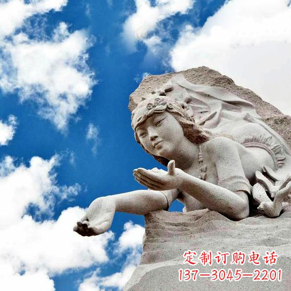 昆明传说中的精卫—大理石雕塑