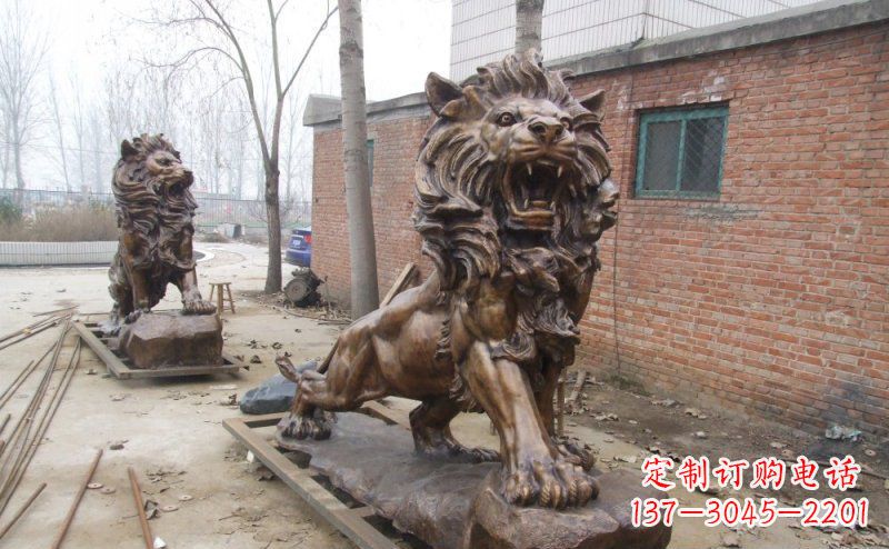 昆明狮子企业动物铜雕