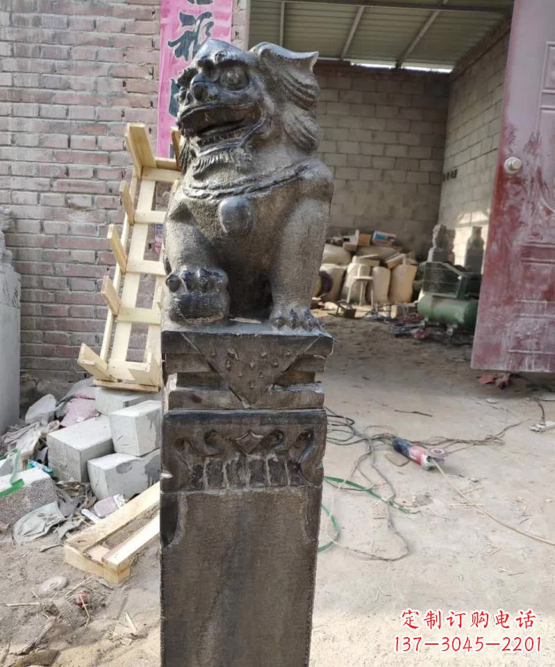 昆明狮子拴马雕塑,展现力量之美