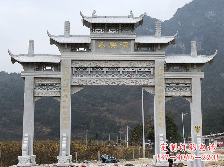 昆明石牌坊 石雕