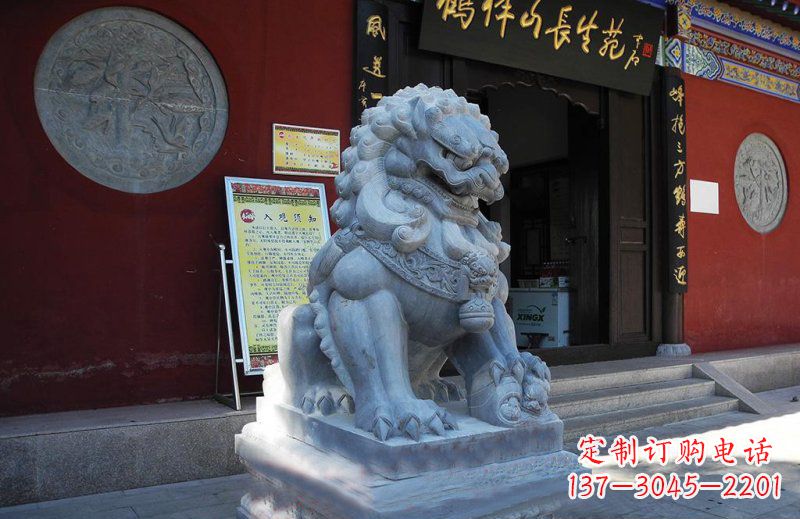 昆明石狮子寺庙门口石雕