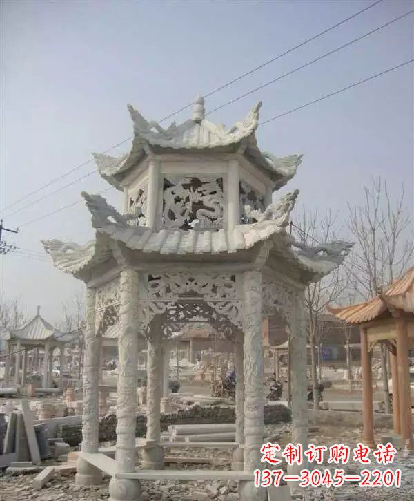 昆明双层凉亭石雕