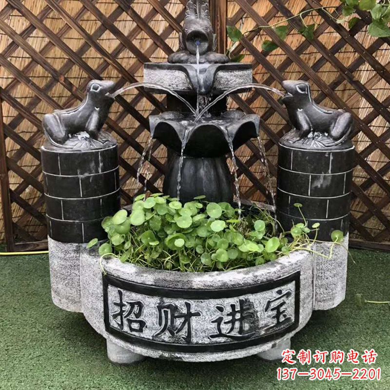昆明双层喷泉石雕