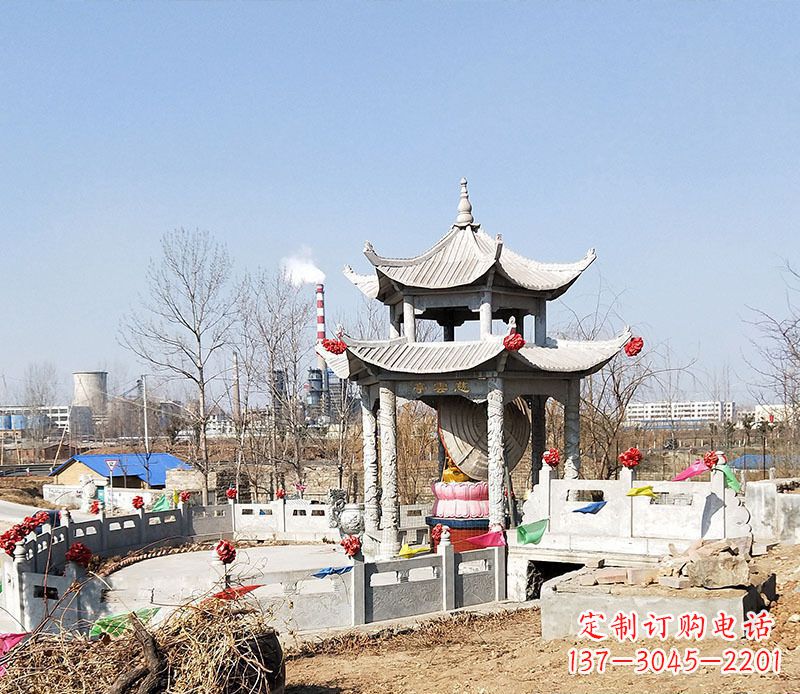 昆明双层石凉亭石雕 (2)