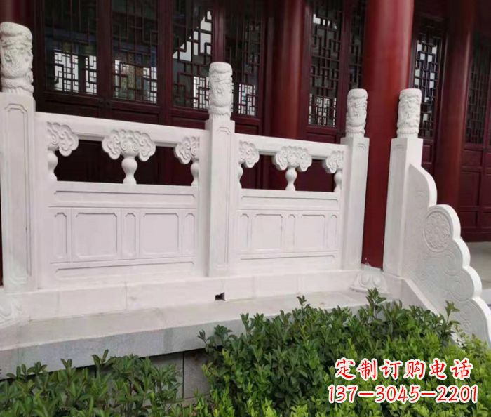 昆明寺庙景观汉白玉石浮雕栏板 (3)