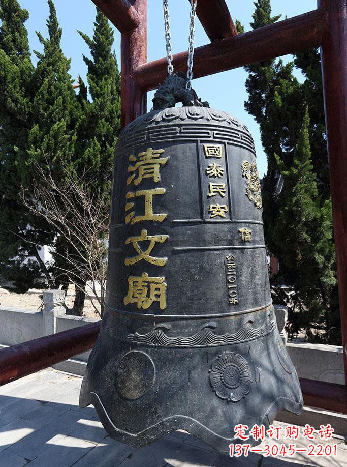 昆明寺庙铜钟雕塑 (5)