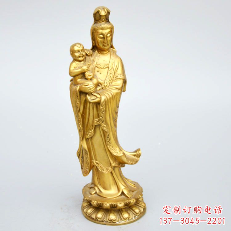 昆明送子观音铜雕