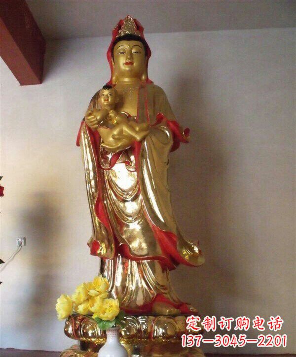 昆明送子观音铜雕 (2)