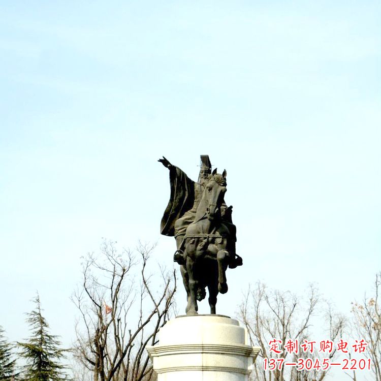 昆明隋文帝杨坚铜雕塑像