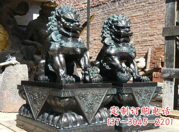 昆明天安门狮子铜雕塑