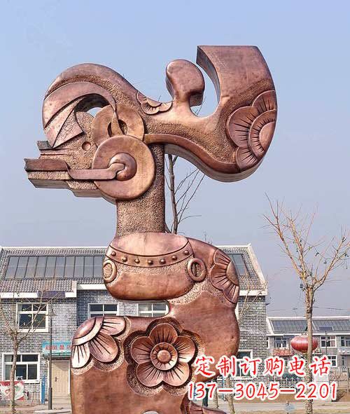 昆明铜雕抽象皮影戏人物