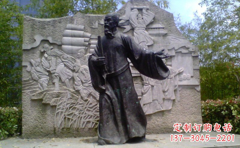 昆明铜雕古代名人雕塑