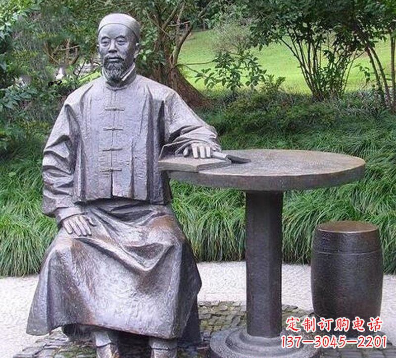 昆明铜雕古代名人李鸿章雕塑